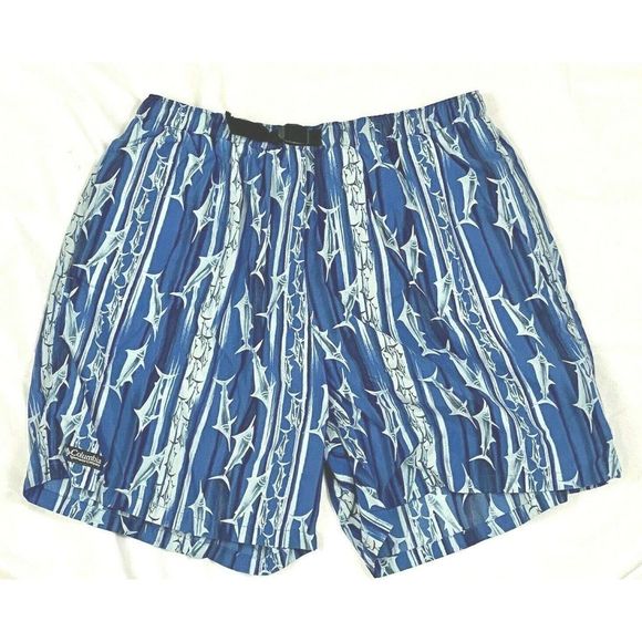 Columbia Sportswear Swim Trunks Fish Print Shorts - Picture 1 of 6